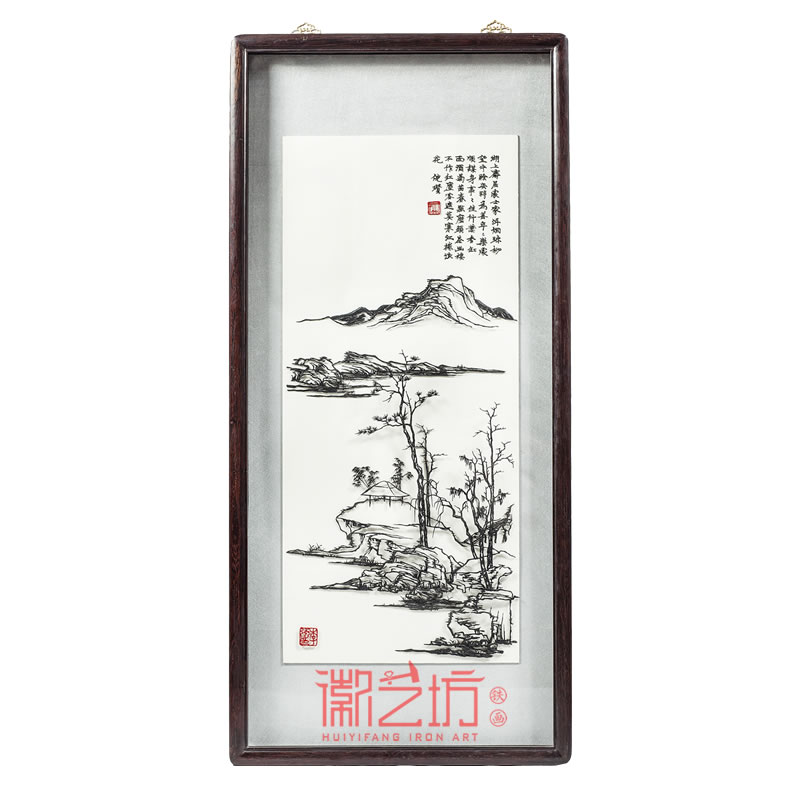 李強(qiáng)鍛制的倪瓚仿古山水蕪湖鐵畫(huà) 國(guó)家級(jí)非遺手工藝術(shù)品